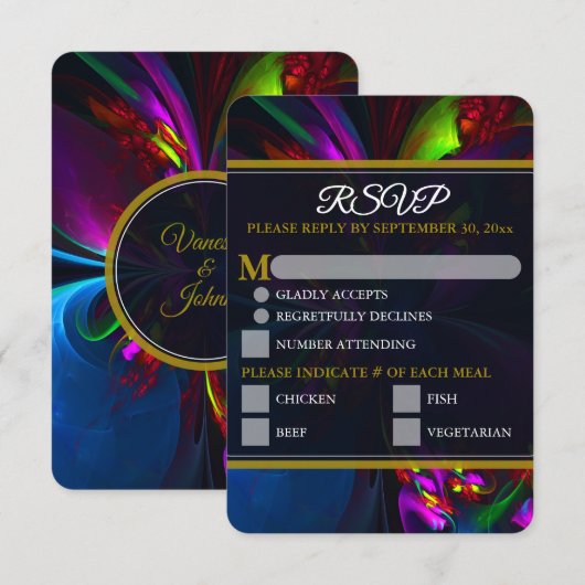 Elegant Classic Modern Floral Pattern #902 Wedding (Voorkant / Achterkant)