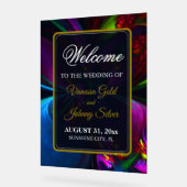 Elegant Classic Modern Floral Pattern #902 Wedding Acryl Bord (Hoek)