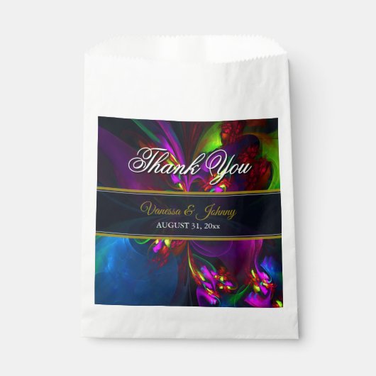 Elegant Classic Modern Floral Pattern #902 Wedding Bedankzakje (Voorkant)