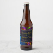 Elegant Classic Modern Floral Pattern #902 Wedding Bier Etiket (Voorkant)