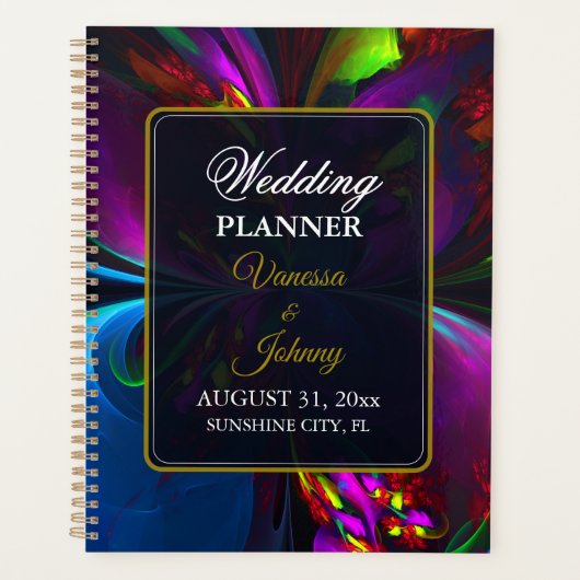 Elegant Classic Modern Floral Pattern #902 Wedding Planner (Voorkant)