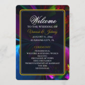 Elegant Classic Modern Floral Pattern #902 Wedding Programma (Voorkant)