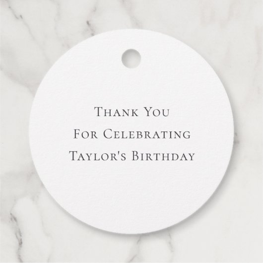 Elegant Classic Monogram Golf Crest Verjaardagsfee Bedankjes Labels (Achterkant)