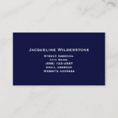 Elegant Classic Monogram & Name Chic Professional Visitekaartje (Achterkant)