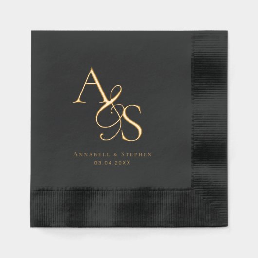 Elegant, Classic, Monogram, Wedding (Recto)