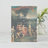 Elegant Classic Old painting Wedding Kaart (Staand voorkant)