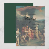 Elegant Classic Old painting Wedding Kaart (Voorkant / Achterkant)