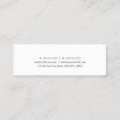 Elegant Classic Old Simple Plain Nostalge Mini Visitekaartje (Achterkant)