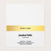 Elegant Classic Old Style Text Gold Black Sjabloon Visitekaartjes (Binnenkant ongevouwen)