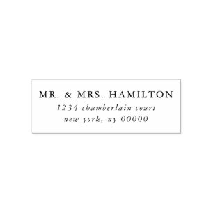 Elegant Classic Pas getrouwd Wedding Retour Adres Zelfinktende Stempel