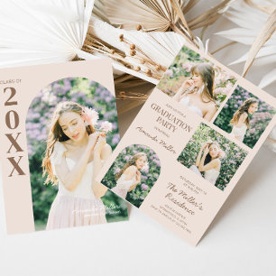 Elegant Classic Photo Afstuderen Invitation Kaart