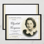 Elegant Classic Photo Invitation 2 Kaart (Voorkant / Achterkant)