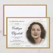 Elegant Classic Photo Invitation Kaart (Voorkant / Achterkant)
