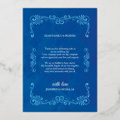 Elegant Classic  Pleal Wedding Folie Uitnodiging (Achterkant)