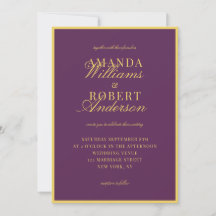 Elegant Classic Plum and Yellow Old Money Wedding