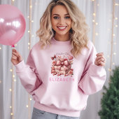 Elegant Classic Roze Valentijn Vibes Wit Trui