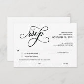 Elegant Classic RSVP (Response) Enclosure Card Informatiekaartje (Voorkant / Achterkant)