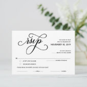 Elegant Classic RSVP (Response) Enclosure Card Informatiekaartje (Staand voorkant)