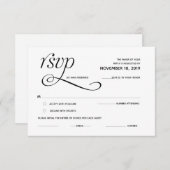 Elegant Classic RSVP (Response) Enclosure Card Informatiekaartje (Voorkant / Achterkant)