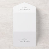 Elegant Classic Script Calligraphy Photo Weddensch All In One Uitnodiging (Buitenkant)