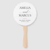 Elegant Classic Script Calligraphy Wedding Handwaaier (Voorkant)