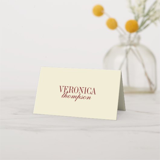 Elegant Classic Script Ivory Cream Wedding Custom (Voorkant)
