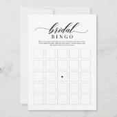 Elegant Classic Script Vrijgezellenfeest Bingo Gam Kaart (Voorkant)