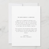 Elegant Classic Script Wedding Photo Bedankkaart (Achterkant)