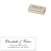 Elegant Classic Script Wedding Retouradres Rubberstempel (Gestempeld)