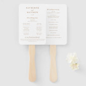 Elegant Classic Tarwe Trouwceremonie Programma Handwaaier (Voorkant en achterkant)