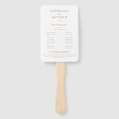 Elegant Classic Tarwe Trouwceremonie Programma Handwaaier (Voorkant)