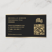 Elegant Classic Tattooist Tattoo Artiest Zwart Visitekaartje (Achterkant)