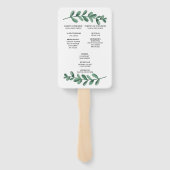 Elegant Classic Waterverf Green Leaves Wedding Handwaaier (Achterkant)