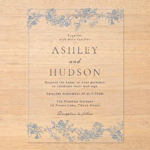 Elegant Classic Wedding Acryl Uitnodigingen