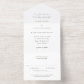 Elegant Classic Wedding All In One Uitnodiging (Binnenkant)