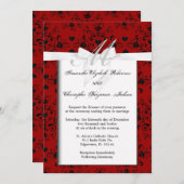 Elegant Classic Wedding Invite Kaart (Voorkant / Achterkant)