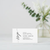 Elegant Classic, zwart Script, party RSVP Informatiekaartje (Staand voorkant)