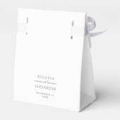 Elegant Classic Zwart & Wit Dank u Favor Box Bedankdoosjes (Achterkant)