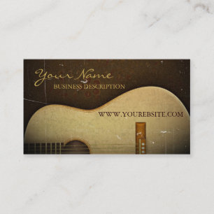 Elegant Classical Guitar Grunge Visitekaartje