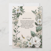 Élégant classique blanc Magnolias Carte de remerci (Dos)