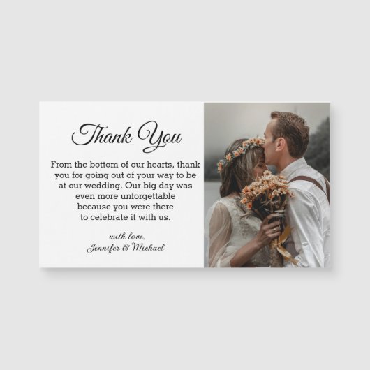 élégant classique chic merci mariage Magnet (Devant)