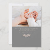 Élégant classique Faire-part de naissance photo ov (Dos)