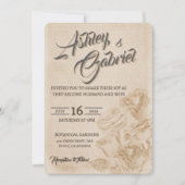 Élégant classique Floral Rustique Faire-part de ma (Devant)