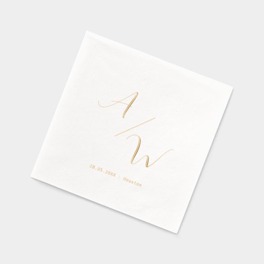 Élégant classique Initiales Mariage à huile (Gauche)