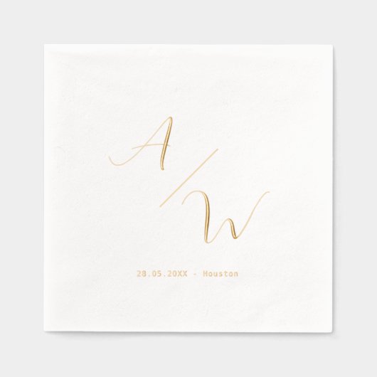 Élégant classique Initiales Mariage à huile (Recto)