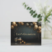 Élégant classique Invitation de la Soirée du Nouve (Debout devant)