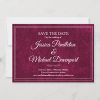Élégant Classique Mariage Save the Date Baie de Bo