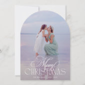 Élégant classique MERRY Photo Cartes Arc de Noël (Devant)