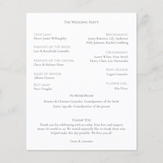 Élégant classique Monogramme Neutre Programme de m (Dos)