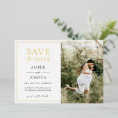 Élégant Classique Photo Pressée à Froid Faire-Part (Debout devant)